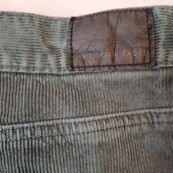 American Eagle Green Corduroy High Rise Pants, 22R - Picture 7 of 10